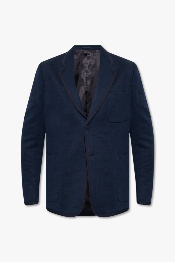 GUCCI PRINTED COAT Navy blue Single SchaferandweinerShops Bonaire breasted blazer McGregor gucci